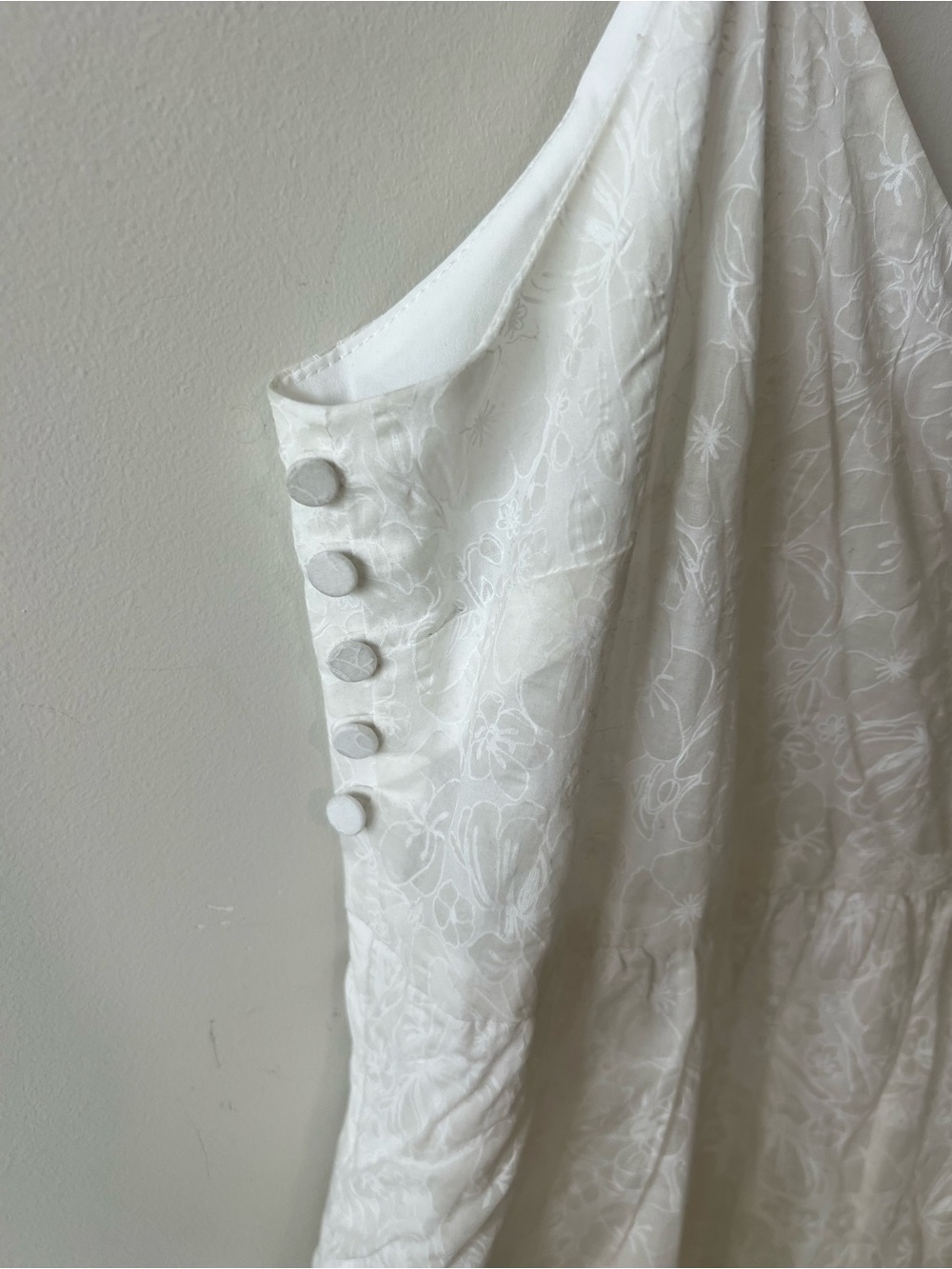 Club Monaco $269 Traveling Tiers Maxi Dress White Embroidered 100% Cotton - Picture 5 of 13